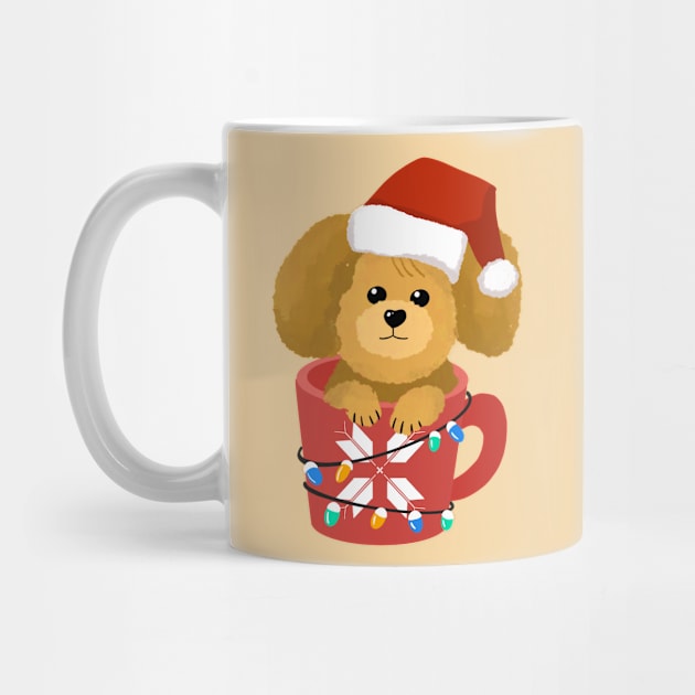 Cute Puppy In A Cup | Merry Christmas by i am Cuta